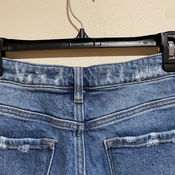 KanCan Signature Distressed Mom Fit Stretch Cuffed Jeans - Picture 15 of 16